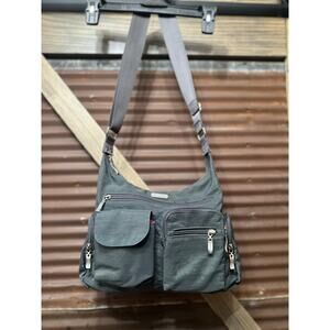 Grey Nylon Baggallini crossbody